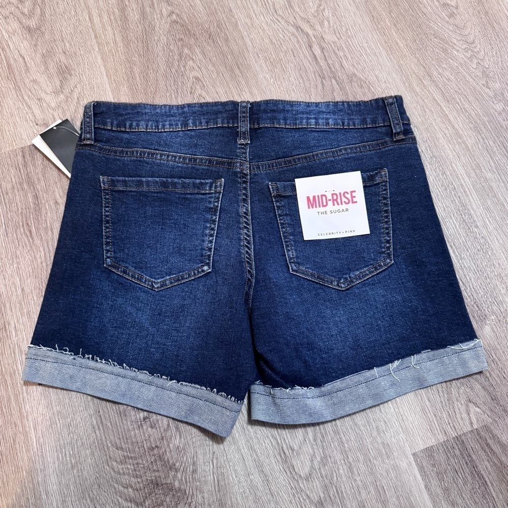 Celebrity Pink The Sugar Mid Rise Denim Jean Shorts Cuffed 5 / 27 - Picture 6 of 6